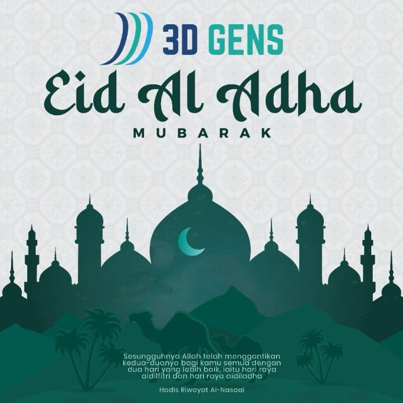 Eid Mubarak from us at 3D Gens Sdn Bhd.